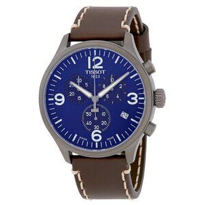 NWT Authentic Tissot T-Sport Chronograph XL Blue Dial Men's Watch